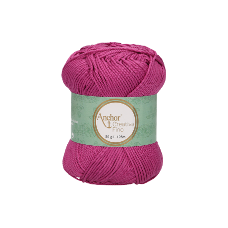 Novelo de Linha Creativa Fino nº 4, cor 251 rosa Novelo de Linha Creativa Fino nº 4, cor 251 rosa